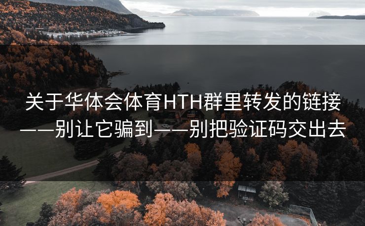 关于华体会体育HTH群里转发的链接——别让它骗到——别把验证码交出去